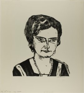 H.M.夫人の肖像（ナイラ）、『Die Kunst der Gegenwart』より第2版 作： Max Beckmann
