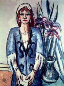 Quappi em azul e cinza 作： Max Beckmann