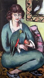 オウムのいるクアッピー 作： Max Beckmann