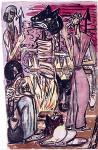 いけにえの食事 作： Max Beckmann