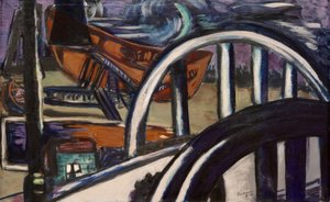シップヤード。鉄橋 作： Max Beckmann