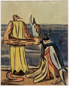 蛇王とクワガタの花嫁 作： Max Beckmann