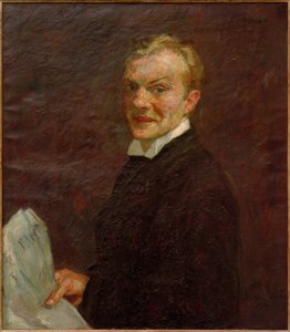 自画像（笑 作： Max Beckmann