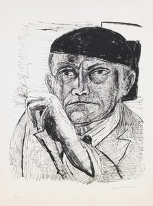 自画像、ポートフォリオ「Day and Dream」のプレート1 作： Max Beckmann