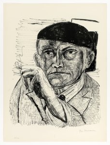 セルフ・ポートレイト、「デイ＆ドリーム」のプレートワン 作： Max Beckmann