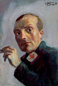 男性看護師としての自画像 作： Max Beckmann