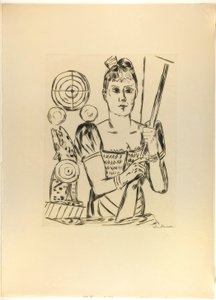 Shooting Gallery、Jahrmarktのプレート4 作： Max Beckmann