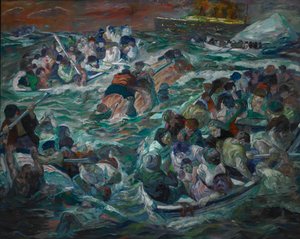 タイタニックの沈没 作： Max Beckmann