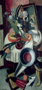 Natureza morta com gramofone e íris 作： Max Beckmann