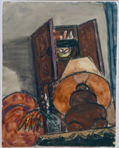 ランプのある静物画 作： Max Beckmann
