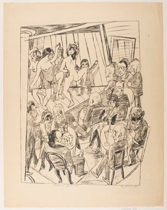 ストリップ、シリーズ「ベルリンへの旅 1922」のプレート 4 作： Max Beckmann