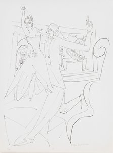 タンゴ、ポートフォリオ「Day and Dream」のプレート 4 作： Max Beckmann