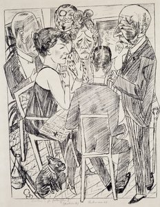 マックス・ベックマン (1884-1950) 作、リトグラフ。 20世紀ドイツ。