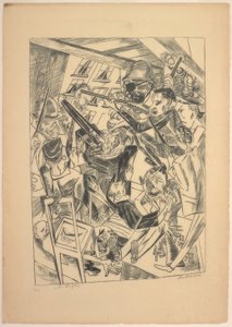 最後の一人」、「Die Hölle」のプレート10 作： Max Beckmann