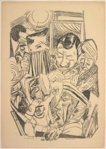 愛国歌」（「Die Hölle」より第9番プレート 作： Max Beckmann