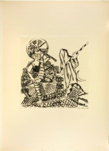 The Tight Rope Walkers、Jahrmarktの8番プレート 作： Max Beckmann