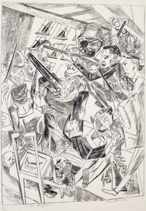 マックス・ベックマン (1884-1950) による最後のリトグラフ。 20世紀ドイツ。 作： Max Beckmann