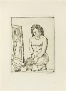 トイレット（鏡の前 作： Max Beckmann