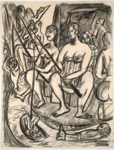 女性の釣り 作： Max Beckmann