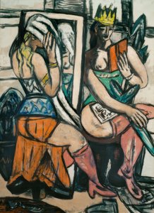 楽屋での二人の女優 作： Max Beckmann