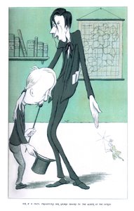 WBイェイツ氏、ジョージムーア氏を妖精の女王に贈る、1904年 作： Henry Maximilian Beerbohm