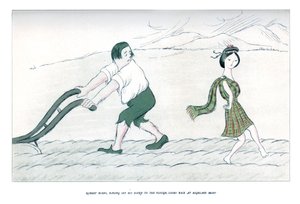 ロバートバーンズは、すきに手を置いた後、1904年にハイランドメアリーを振り返ります。 作： Henry Maximilian Beerbohm