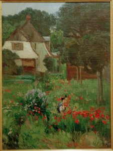 花を摘む子供 作： Max Bergmann