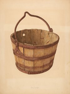 鉱山労働者の鉱石用バケツ、1939年。