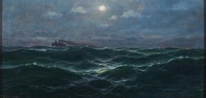 ドイツ語：公海上の蒸気船 作： マックス・ジェンセン