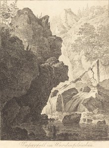 The Waterfall (ヴェルデンフェルスの滝) 作： Max Joseph Wagenbauer