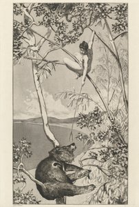 Bear and Elf Bär und Elfe: pl.1、1881年発行。 作： Max Klinger