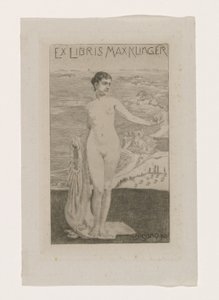 Ex libris van Max Klinger Lo sono io (オブジェクトのタイトル) 作： Max Klinger