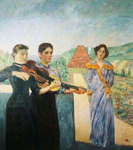 ぶどう畑の3人の女性。ぶどう畑の3人の女性、1912 作： Max Klinger