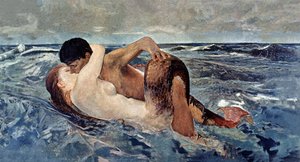 トリトンと人魚 作： Max Klinger