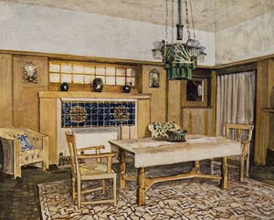 Sala de jantar em Karlsruhe, século XX (desenho)