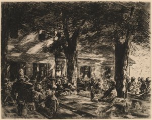ローゼンハイムの酒場の庭 作： Max Liebermann