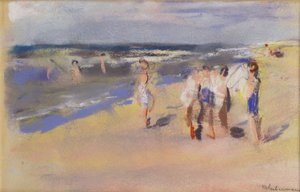 ビーチ、1910年頃（チョーク・ドローイング 作： Max Liebermann