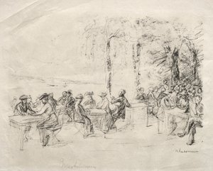 カフェ オン ザ ハベル 作： Max Liebermann