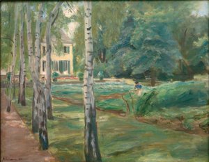 西のヴァンゼー庭園にある白樺の路地 作： Max Liebermann