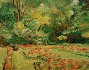 北のヴァンゼー庭園のフラワーテラス 作： Max Liebermann