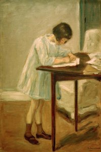 執筆中の孫娘 作： Max Liebermann