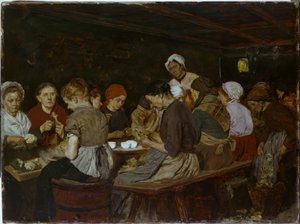 缶詰の女性 作： Max Liebermann