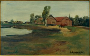 ミリッチのドルフ通り（池のある風景） 作： Max Liebermann
