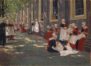 アムステルダム孤児院での自由時間 作： Max Liebermann