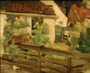 ひまわりのある庭 作： Max Liebermann
