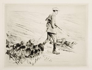 犬を連れた狩人 作： マックス・リーバーマン