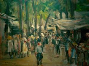 ノールドワイクのヤルマルクト-研究 作： Max Liebermann