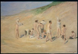 お風呂の後の男の子 作： Max Liebermann