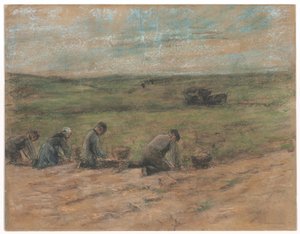 ザントフォールトのジャガイモ掘り師、1894 作： Max Liebermann