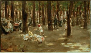 ティーアガルテンズベルリンの子供の遊び場 作： Max Liebermann